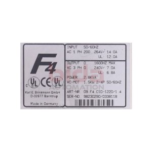 KEB 09.F4.C1D-1220/1.4 Frequenzumrichter / Frequency...