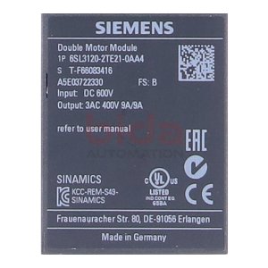 Siemens 6SL3120-2TE21-0AA4 / 6SL3120-2TE21-0AA4 SINAMICS...