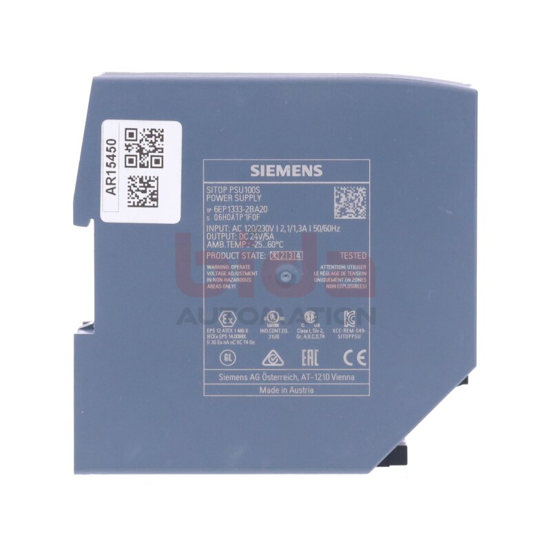 Siemens 6EP1333-2BA20 / 6EP1 333-2BA20 Stromversorgung / Power Supply 24V 5A