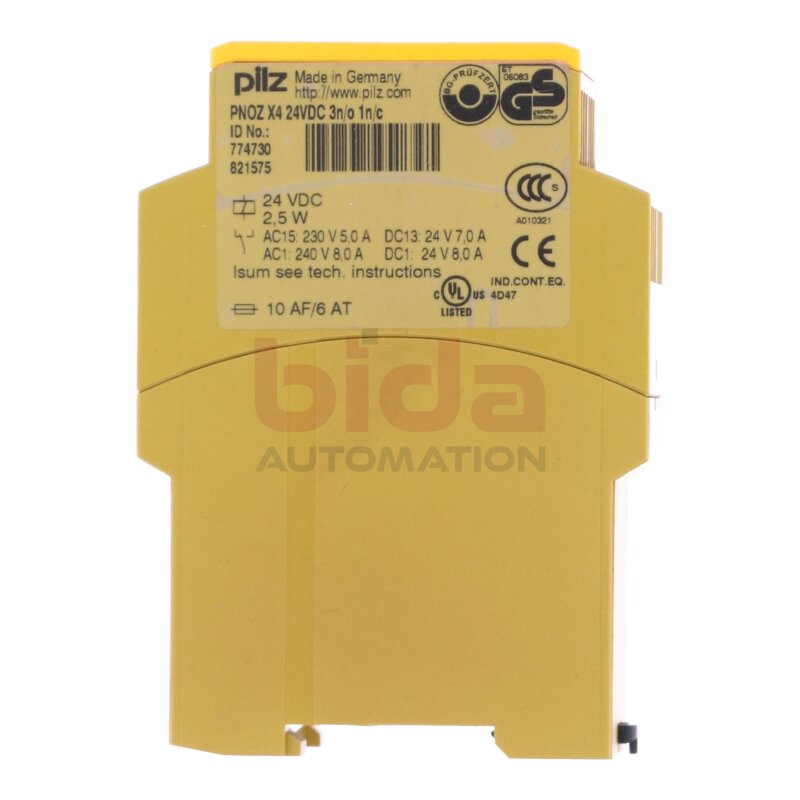 Pilz PNOZ X4 24VDC 3n/o 1n/c (774730) Sicherheitsrelais / Safety Relay 24V 2,5W