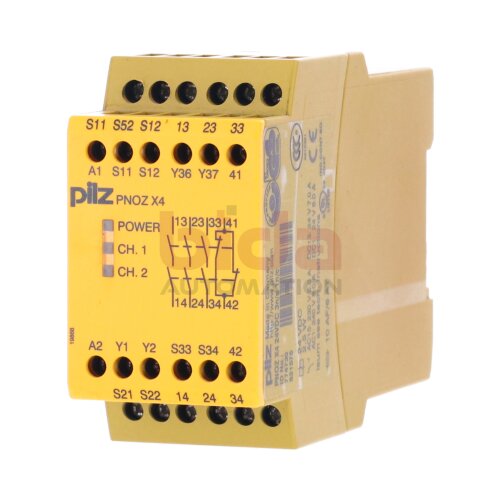 Pilz PNOZ X4 24VDC 3n/o 1n/c (774730) Sicherheitsrelais / Safety Relay 24V 2,5W