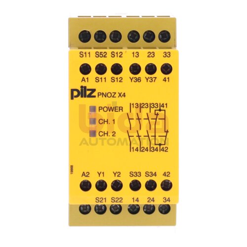 Pilz PNOZ X4 24VDC 3n/o 1n/c (774730) Sicherheitsrelais / Safety Relay 24V 2,5W