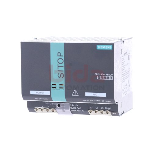 Siemens 6EP1436-3BA00 / 6EP1 436-3BA00  Stromversorgung / Power Supply 400-500V 24VDC 20A