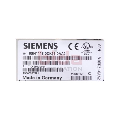 Siemens 6SN1118-0DK21-0AA2 / 6SN1 118-0DK21-0AA2  Regelungseinschub / Control Module
