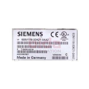 Siemens 6SN1118-0DK21-0AA2 / 6SN1 118-0DK21-0AA2...