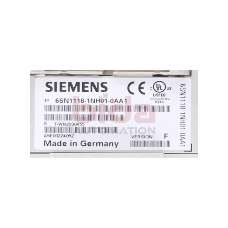 Siemens 6SN1118-1NH01-0AA1 / 6SN1 118-1NH01-0AA1 Regelungseinschub / Control Module