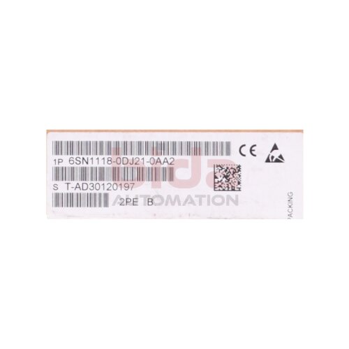 Siemens 6SN1118-0DJ21-0AA2 / 6SN1 118-0DJ21-0AA2 Regelungseinschub / Control Module