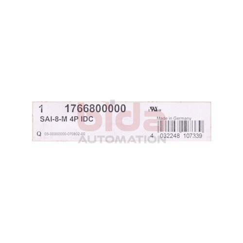 Weidm&uuml;ller 176680 0000 Sensor-Aktor-Passivverteiler 10-30 VDC 10A