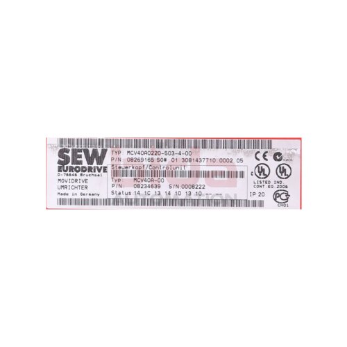 SEW MCV40A0220-503-4-00 (08269165) Frequenzumrichter / Frequency Converter