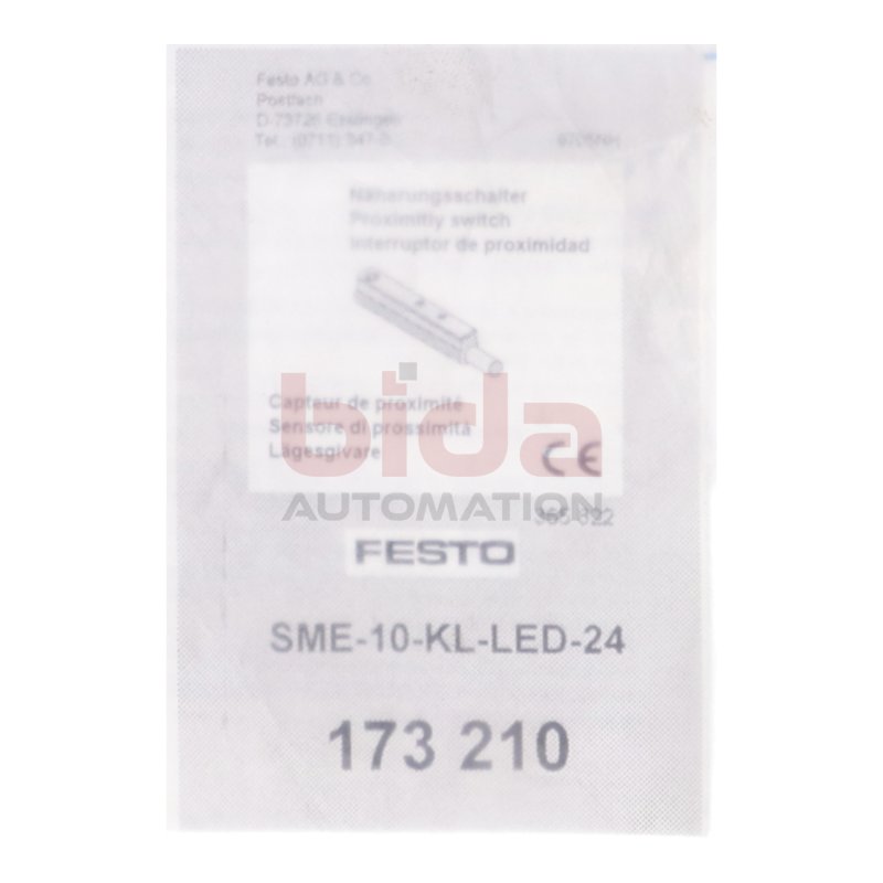 Festo SME-10-KL-LED-24 N&auml;herungsschalter Proximity Switch 173210