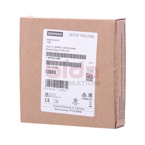 Siemens 6EP1332-1LB00 / 6EP1 332-1LB00 Stromversorgung / Power Supply 120/230V 24VDC 2,5A