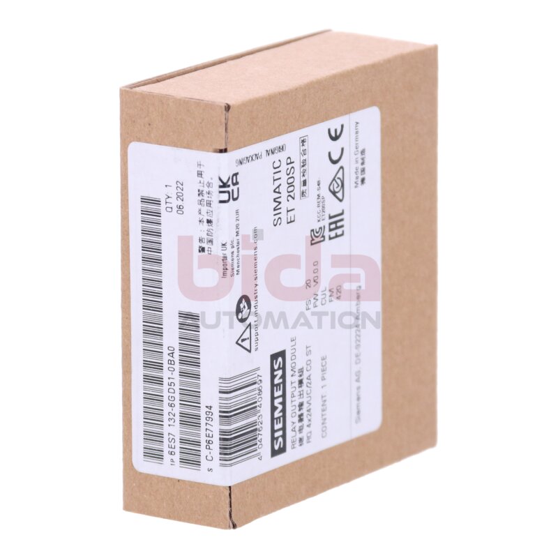Siemens 6ES7132-6GD51-0BA0 /  6ES7 132-6GD51-0BA0 Signal-Relaismodul / Relay output module 24VDC 2A
