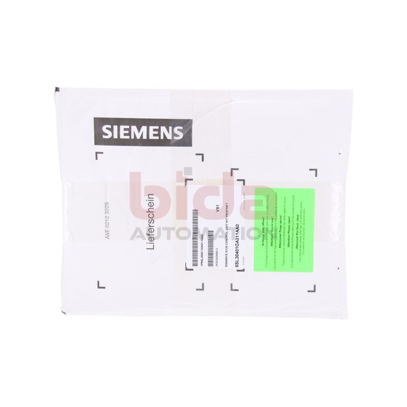 Siemens 6SL3040-1GA01-1AA0 ** SET OF 6SL3054-3FC30-1BA0 + 6SL3072-0AA00-0AG0 ** Control Unit, CompactFlash Card, Starter