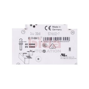 Siemens 5SY6102-7 Leitungsschutzschalter / Circuit...