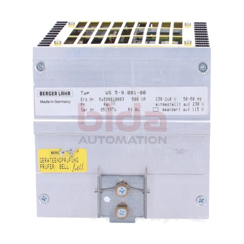 Berger Lahr WS5-9.081-00 Servomotor Steuerung Controller