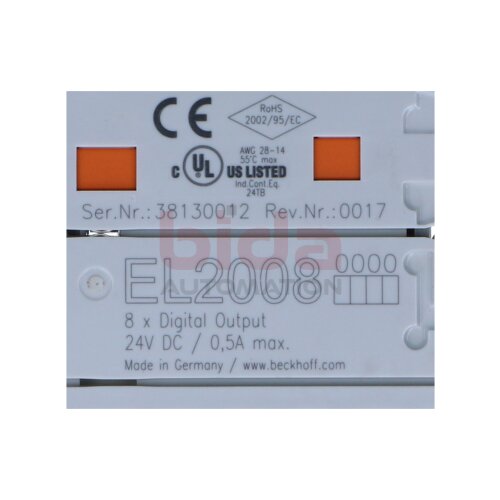 BECKHOFF EL2008 EtherCAT-Klemme/Terminal 8-Kanal-Digital-Ausgang/8-channel digital output