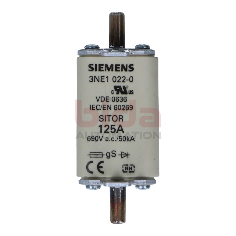 Siemens 3NE1022-0 / 3NE1 022-0 Sicherungseinsatz / Fuse insert 125A 690VAC 250VDC