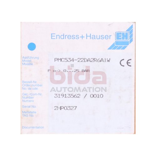 Endress+Hauser PMC 534 22DA2R6A1W Cerabar Drucktransmitter Pressure transmitter