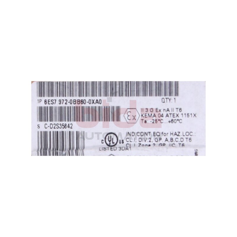 Siemens 6ES7972-0BB60-0XA0 / 6ES7 972-0BB60-0XA0 , Anschlussstecker f&uuml;r PROFIBUS  / Connector for PROFIBUS up to 12 MB