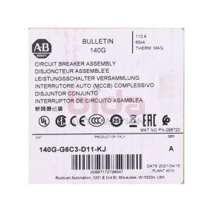 Allen-Bradley 140G-G6C3-D11-KJ Leistungsschalter /...