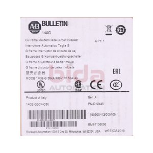 Allen-Bradley 140G-G3C4-C50 Leistungsschütz / Power...