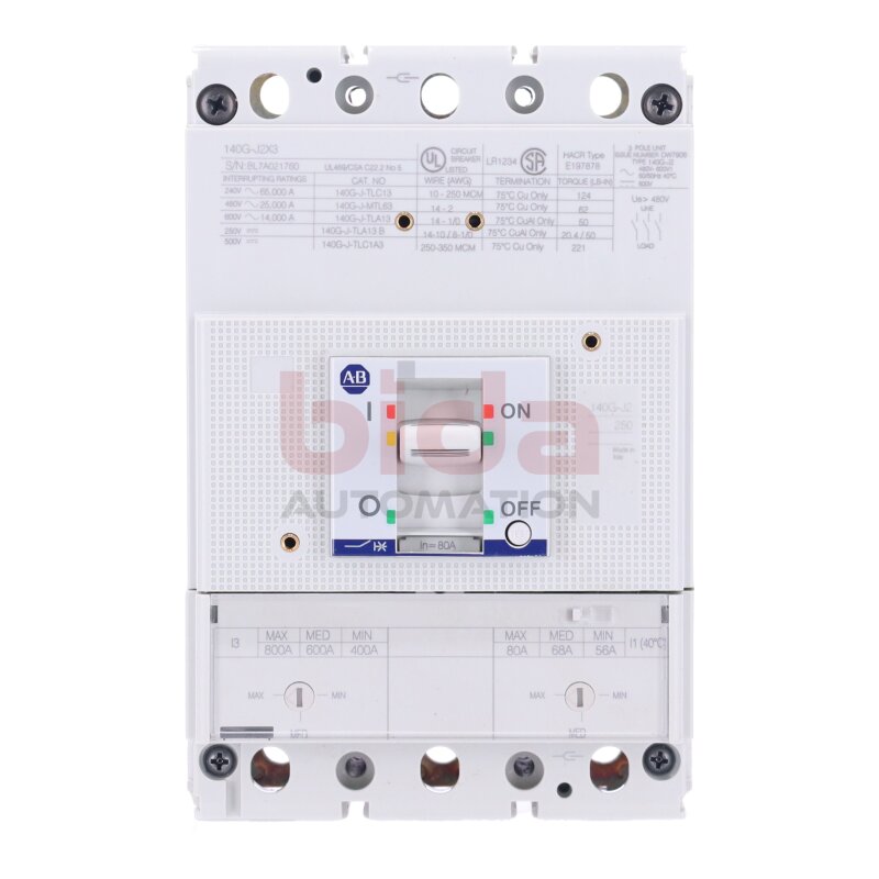 Allen-Bradley 140G-J2F3-C80 (00887172535093) Leistungsschalter / Circuit Breaker 80A