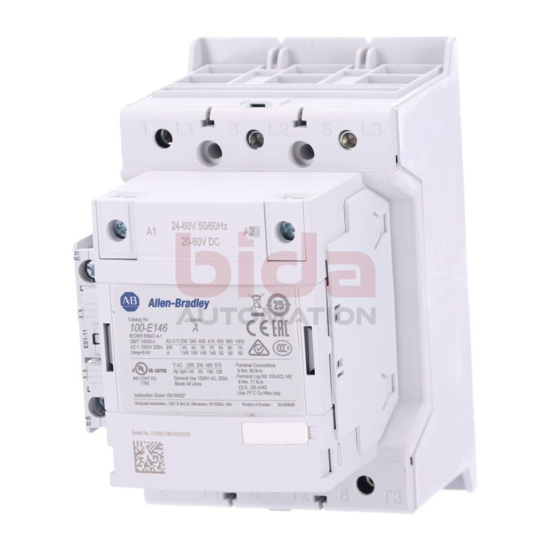 Allen Bradley 100-E146KJ11L (00889508535081) Leistungssch&uuml;tz / Power Contactor  24-60V