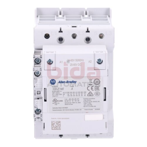Allen Bradley 100-E146KJ11L (00889508535081) Leistungssch&uuml;tz / Power Contactor  24-60V