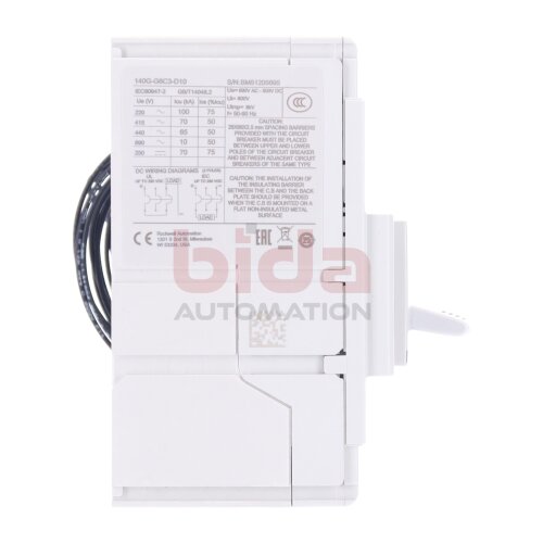 Allen-Bradley 140G-G6C3-D10-KJ Leitungsschutzschalter / Circuit Breaker 100A