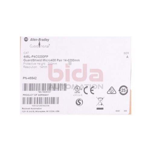 Allen-Bradley 445L-P4C0200FP (10612598789334) Lichtschranke / Photoelectric Barrier