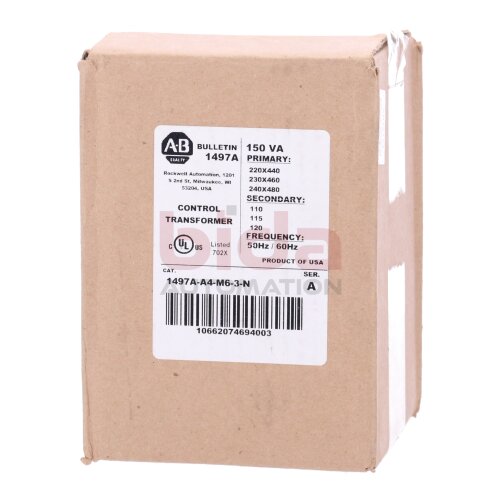 Allen Bradley 1497A-A4-M6-3-N (10662074694003) Steuertransformator / control transformer