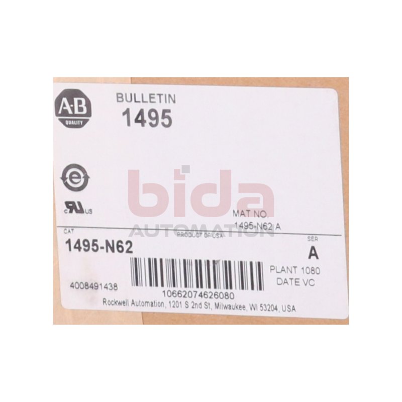Allen Bradley 1495-N62 (10662074626080) Schutzabdeckung f&uuml;r die Sicherungen / Protective Fuse Cover