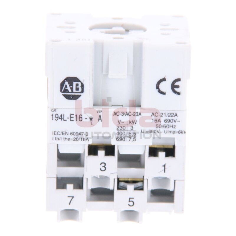 Allen-Bradley 194L-E16-1753-6A (10611320060406) Lasttrennschalter / Switch disconnector 16A 690V
