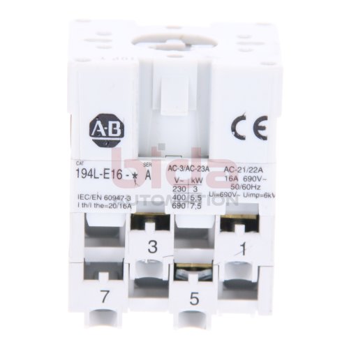 Allen-Bradley 194L-E16-1753-6A (10611320060406) Lasttrennschalter / Switch disconnector 16A 690V