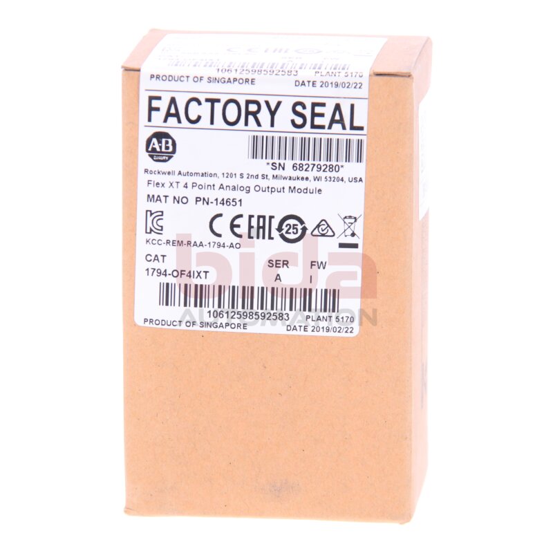 Allen-Bradley 1794-OF4IXT (10612598592583) Flex XT 4-Punkt-Analogausgangsmodul / Flex XT 4 Point Analog Output Module