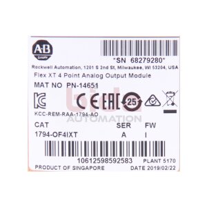 Allen-Bradley 1794-OF4IXT (10612598592583) Flex XT...