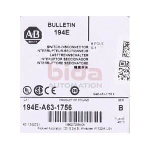 Allen-Bradley 194E-A63-1756 (10662072554408)...