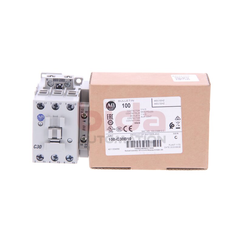 Allen-Bradley 100-C30B10 (10662468627358) Leistungssch&uuml;tz / Power Contactor 480V 440V