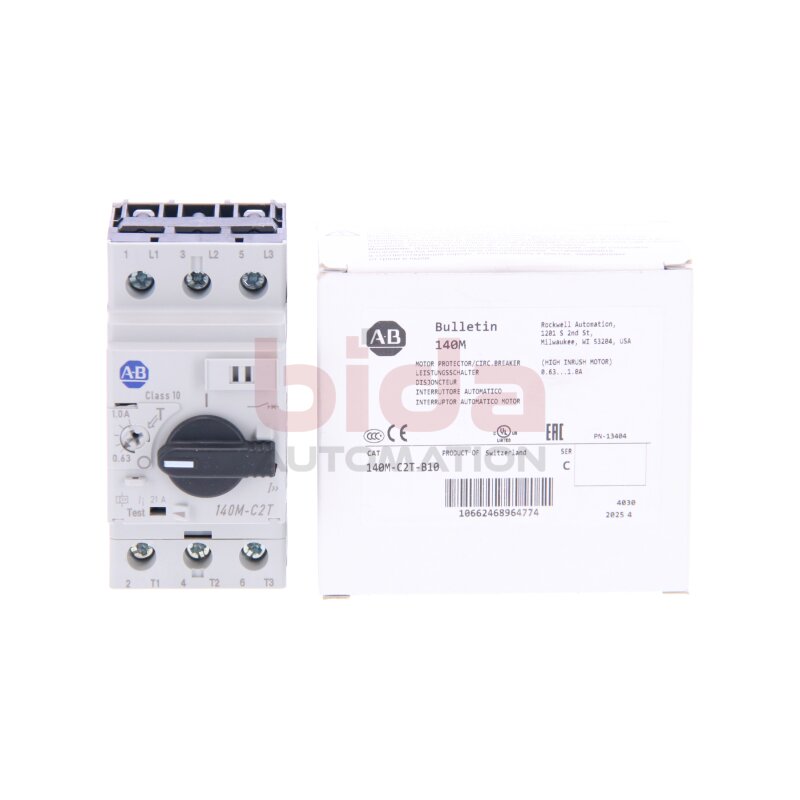 Allen-Bradley 140M-C2T-B10 (10662468964774) Leitungsschutzschalter / Circuit Breaker 1,0A
