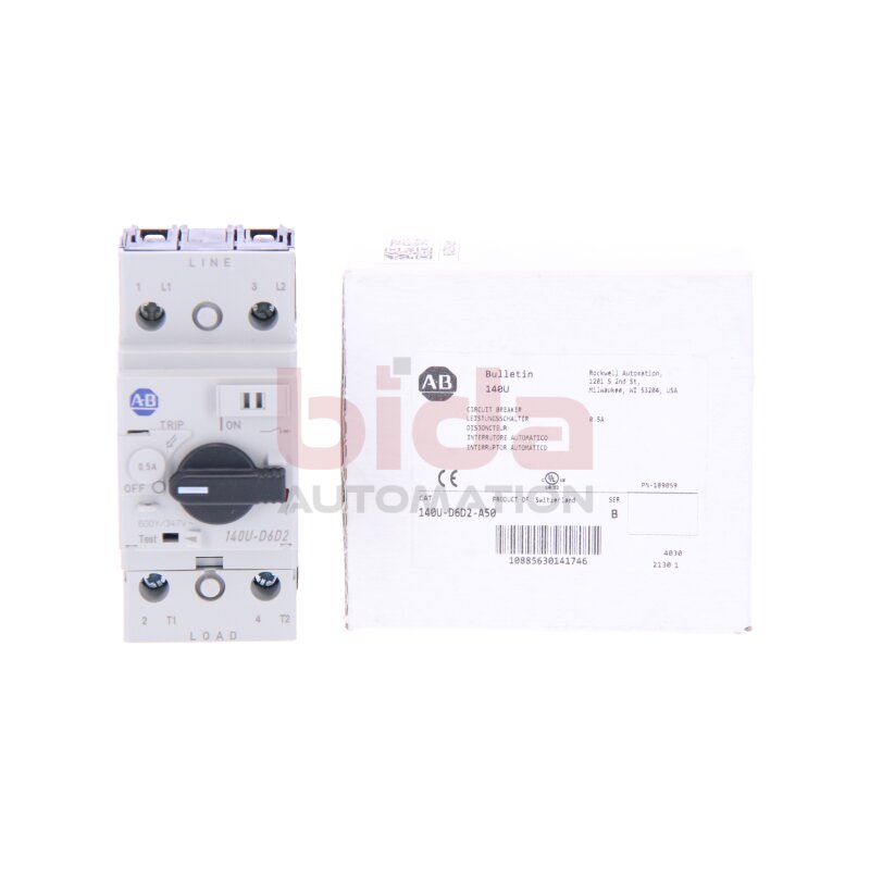 Allen Bradley 140U-D6D2-A50 (10885630141746) Leitungsschutzschalter / Circuit Breaker