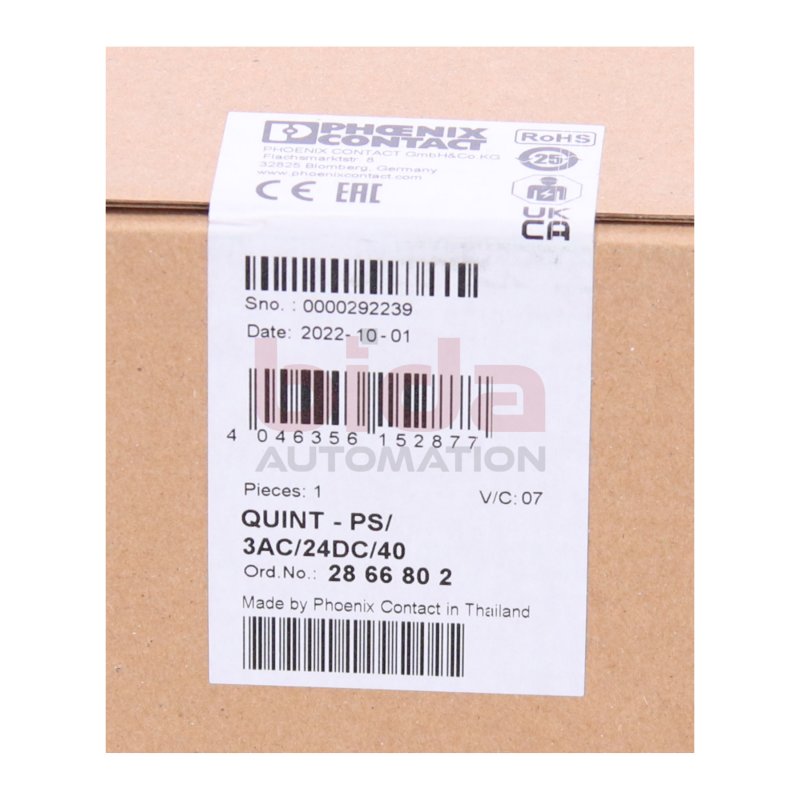 Phoenix Contact  Quint-PS/3AC/24DC/40 (2866802) Stromversorgung / Power Supply