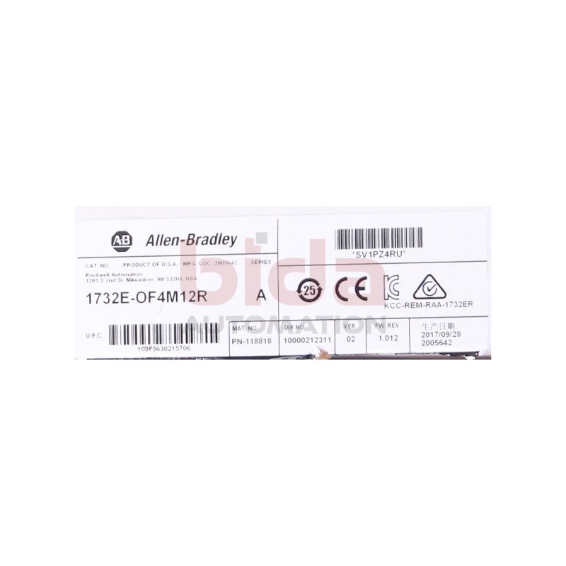 Allen-Bradley 1732E-0F4M12R (10885630215706) Armor block