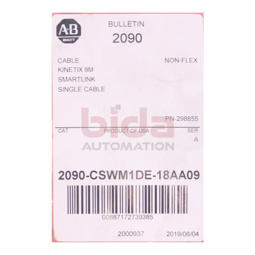 Allen-Bradley 2090-CSWM1DE-18AA09 (00887172739385) Kabel / Cable 9m