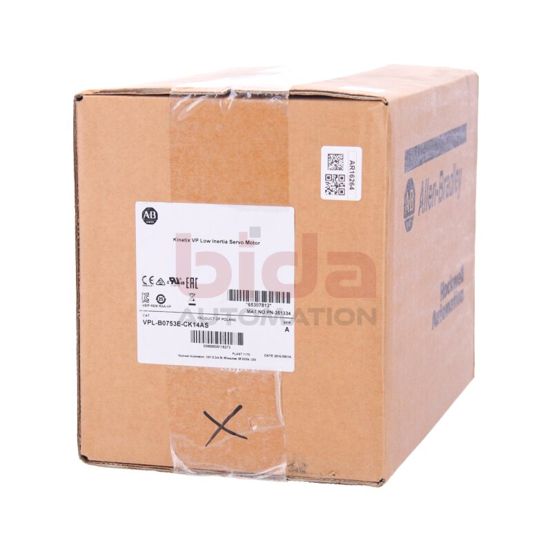Allen-Bradley VPL-B0753E-CK14AS (00889508116273) Kinetix VP Low Inertia Servo Motor