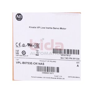 Allen-Bradley VPL-B0753E-CK14AS (00889508116273) Kinetix...