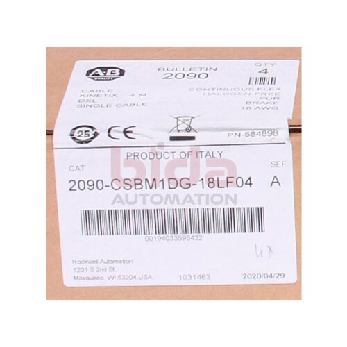 Allen-Bradley 2090-CSBM1DG-18LF04 (00194033595432) Kabel / Cable 4m