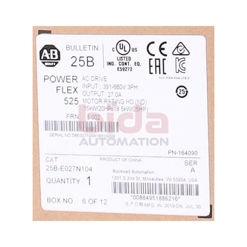 Allen-Bradley 25B-E027N104 (00884951886216) Frequenzumrichter / Frequency Converter