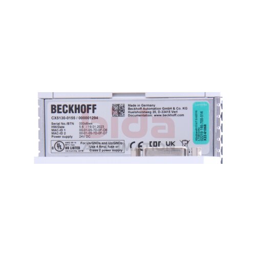 Beckhoff CX5130-0155-000001294 (247443) CX5130-0155 CPU 24VDC