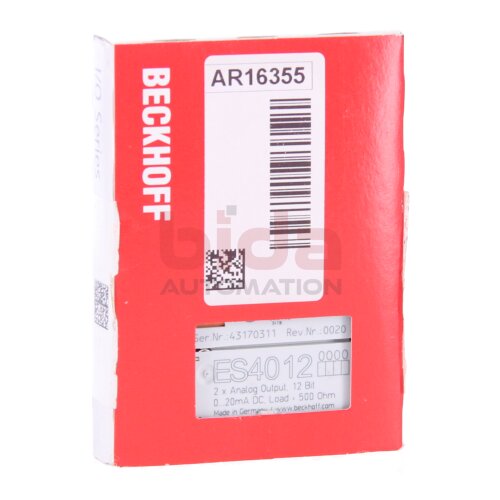 Beckhoff ES4012 EtherCAT-Klemme, 2-Kanal-Analog-Ausgang