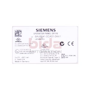 Siemens 6AV6 641-0CA01-0AX1 / 6AV6641-0CA01-0AX1 Operator...